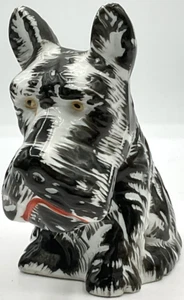 Banco Scottie de cerámica vintage para perros hecho en Japón pintado a mano Scottish Terrier - Imagen 1 de 12