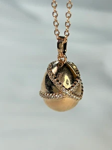 Fragrant Jewels Rose Gold Egg Charm Necklace - Picture 1 of 7