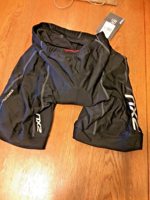 2XU Elite Womens Cycling Shorts XL Black w Gray Stitch 9" in. inseam NWT - Image 1 of 4
