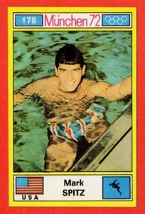 PANINI MUNCHEN 72 - pegatina/tarjeta # 178 MARK SPITZ (EE. UU.) - EN MUY BUENA CONDICIÓN - Imagen 1 de 2
