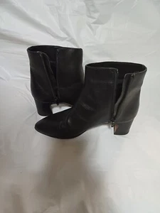 Fabianelli Botas Italianas de Cuero Negro 38 EE. UU. 7,5 Estilo Alto al Tobillo U200 - Imagen 1 de 9