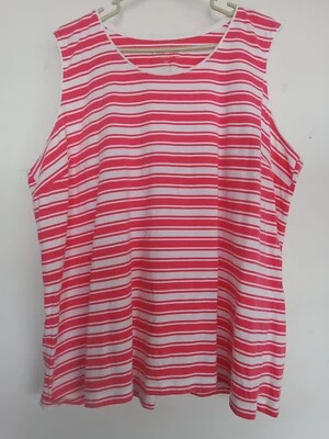Plus 3X Tanque a Rayas Rosa y Blanco de Coral Bay. Excelente estado Foto 1 de 4