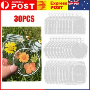 30Pcs Transparent Dried Flower Bookmark Handmade Natural Dried Flower Bookmarks - Picture 1 of 10