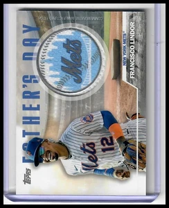 2023 Topps #FD-FL Francisco Lindor Father's Day Team Patches Blue Mets - Picture 1 of 2