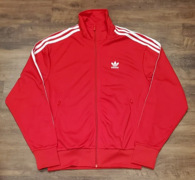 Adidas Classic Jacket Men's 2XL Red TT Track Top Originals Firebird IJ7060