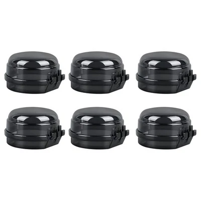 6x Universal Fit Stove Knob Covers Childproof And Easy To Clean Easy Gloss Black - image 1 of 4