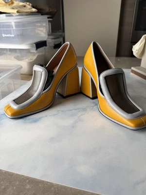 MARNI TRI COLOR BLOCK HEELED LOAFER 尺码 6.5 — 第 1/4 张图片