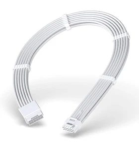 GPU Power Sleeved Cable Extension, 16pin(12+4) 12VHPWR PCIe 5.0 Connector Male t - Picture 1 of 5