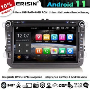 8-Kern Android 12 GPS Navi Autoradio Für VW Passat B6 Golf V VI 5 6 Polo Tiguan - Bild 1 von 12