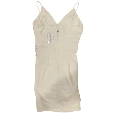 Mini Vestido WINDSOR Para Mujer Blanco Atemporal Clásico Asimétrico Crepé PEQUEÑO NUEVO CON ETIQUETAS Foto 1 de 4