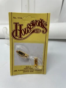 Houseworks #1114 Two Brass Door Knob Key Plate & Keys Vintage 1:12 New Dollhouse - Picture 1 of 2
