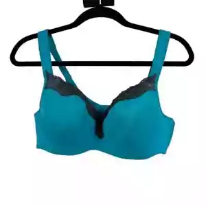 Sujetador Camiseta Accique By Lane Bryant Acolchado con Alambre Negro Encaje Para Mujer 40C - Imagen 1 de 8
