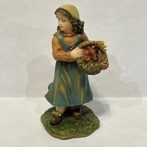 VTG Girl With Apples Nativity Figurine Replacement - Holiday Christmas - Picture 1 of 5