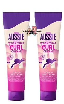 2 X Aussie WORK THAT CURL Leave In Curl Cream 160ml - Image 1 of 3