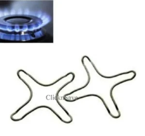 2pc Gas Safety Stars Stoves Chrome Burner Safety Stabiliser Stand Kitchen Home - Picture 1 of 1