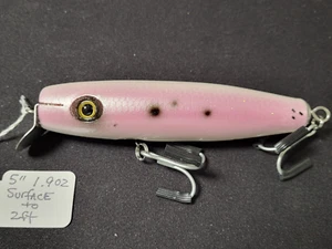 1 Firmanator CUSTOM 5" DANNY Metal Lip Swimmer PINK/PEARL 1.8 - 2.1 Oz. - Picture 1 of 5