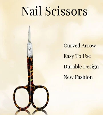 Professional Finger Toe Nail Scissors Curved Arrow Steel Manicure Cuticle Nail - Image 1 of 4