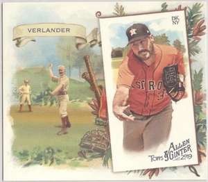 2019 Topps Allen & Ginter N43 Box Topper #N43-20 Justin Verlander Astros - Picture 1 of 1