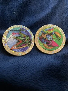 ROBOT SURF Pog Milk Cap Surfing WPF #43 #47 SERIES II 90s Foil Game Pieces 1994 - Picture 1 of 6