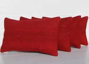 Minimalistisches Turkmen Wollkissen Set (4 Stück, 50x30 cm) 20"x12" Turkmen Design - Bild 1 von 5