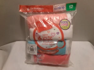 Hanes Low Rise Cotton Briefs Panties Girls 6 pack Size 12 - Picture 1 of 3
