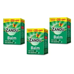 Zandu Balm, 25mlXPack of 3, Ayurvedic balm for relief from Headache,pain, sprain - Picture 1 of 5