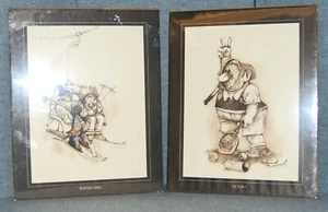 (2) 1975 Gary Patterson Sepia Art Print unopened, VICTORY, WINTER CHILL, 16x20 - Picture 1 of 3