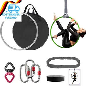 DASKING Aerial Hoop, Lyra Hoop Set Edelstahl 85Cm/90Cm Single Point Hoops Circus - Bild 1 von 12