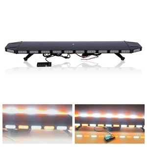 47 LED Emergency Strobe Light Bar Tow Truck Warn Beacon Response Amber/White - Picture 1 of 12