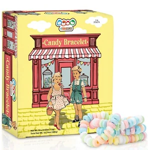 24 Pack of Candy Bracelets | Candy Jewelry for Kids (Box of 24) by 4YoreElves - Picture 1 of 6