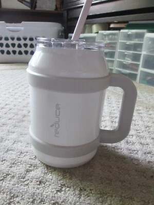 REDUCE Cold1 50 oz vaso taza reutilizable con mango 50 oz, blanco brillante opaco  Foto 1 de 4