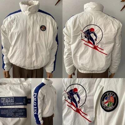 Vintage 1990’s Polo Ralph Lauren Suicide Ski Puffer Jacket SZ. XL Pristine - Image 1 of 4