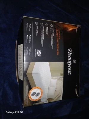 Queen Beautyrest Heated Microfiber Mattress Pad 3M Scotchgard Only 1 Controller - Image 1 of 2