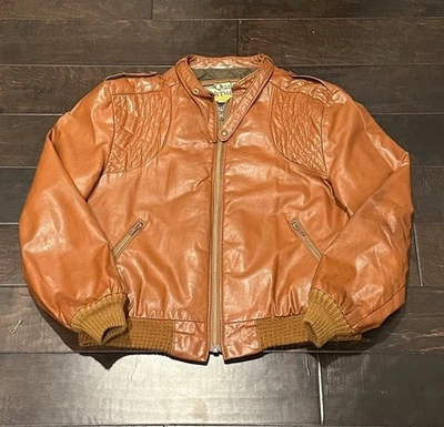 Chaqueta de cuero Montgomery Ward vintage años 80 talla 44 Foto 1 de 4
