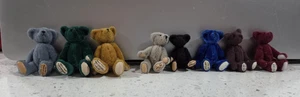 Lotto di 8 Orsacchiotti Piccoli Gemme Vari Colori. Articolato 2" e 2,5" - Foto 1 di 5