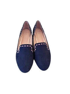 Zapatos para mujer Crown & Ivy Colette azul marino/rosa sin cordones talla 8,5 M Foto 1 de 4