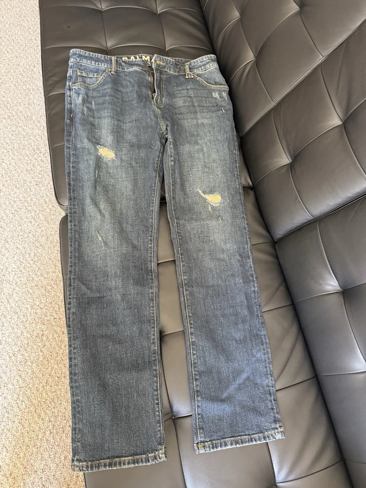 Jeans masculino de moto Balmain Paris tamanho 38 - Imagem 1 de 4