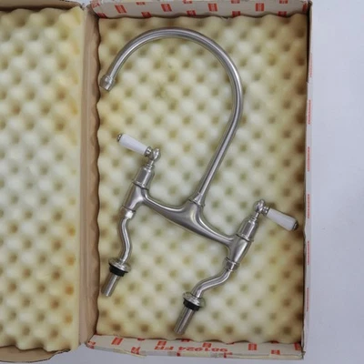 Torneira de cozinha Franke MH-280 Manor House ponte pescoço de ganso em níquel escovado - Imagem 1 de 4