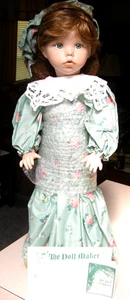 24" Porcelain Doll THE DOLL MAKER - Lt. Ed 15/1500 - HAZEL GIRL - Linda Rick - Bild 1 von 7