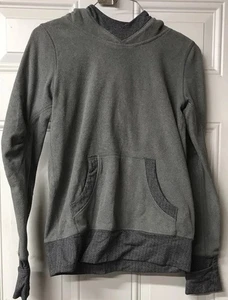 Ivivva Pullover Sudadera con Capucha Niñas Talla 12 Gris Contraste Pulgar Bolsillo Acogedor Vellón - Imagen 1 de 8