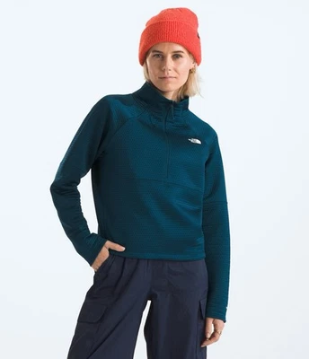 Pullover para mujer The North Face punto térmico 1/4 cremallera polar azul pequeño nuevo con etiquetas Foto 1 de 4