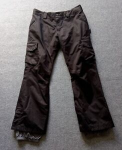 Burton Dryride Snowboard Pants Men's M Black 34x30 Cargo Pockets Logo Spellout