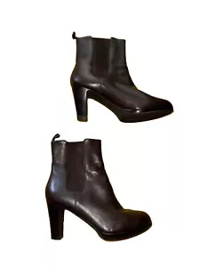 Lauren Ralph Lauren Damen-Leder-Stiefel-Tiefsattel hellbraun Größe 7,5 - Bild 1 von 14
