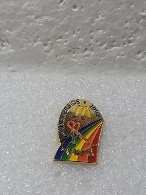 Vintage McDonalds Summerside Canada 1992 Gold Toned Single Post Clutch Back - Image 1 of 4