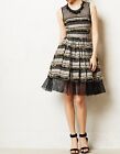 Nwt Anthropologie Coco Mesh Dress Frothed-Lace-Inset Embroidery Tracy Reese 8P