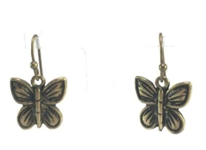 Brass Butterfly Earrings - Picture 1 of 5