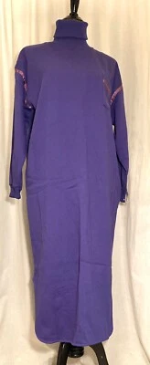 NUEVO DE COLECCIÓN 1990s Mujer Cuello Tortuga Púrpura Manga Larga Sudadera Vestido S Pequeño Foto 1 de 4