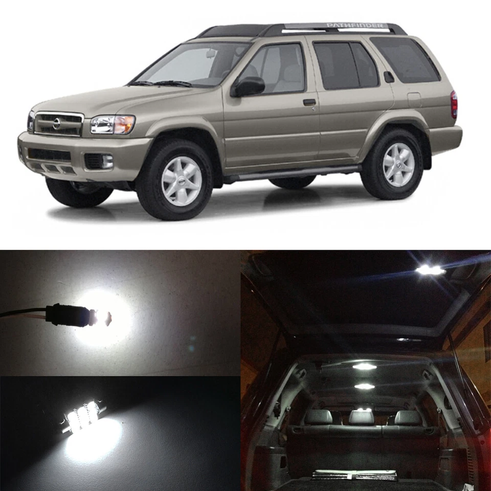 6 x Luces de matrícula interiores LED blancas para Nissan Pathfinder QX4 1995-2004 Foto 1 de 4