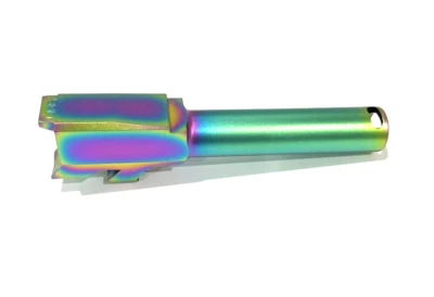 HIGH TABLE ARMORY High Table Compensated Chameleon Rainbow JTT 9mm Barrel for Glock 43 43X Gen 1-4