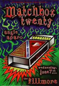 MATCHBOX TWENTY poster San Francisco Fillmore F405 ANGIE APARO - Picture 1 of 1